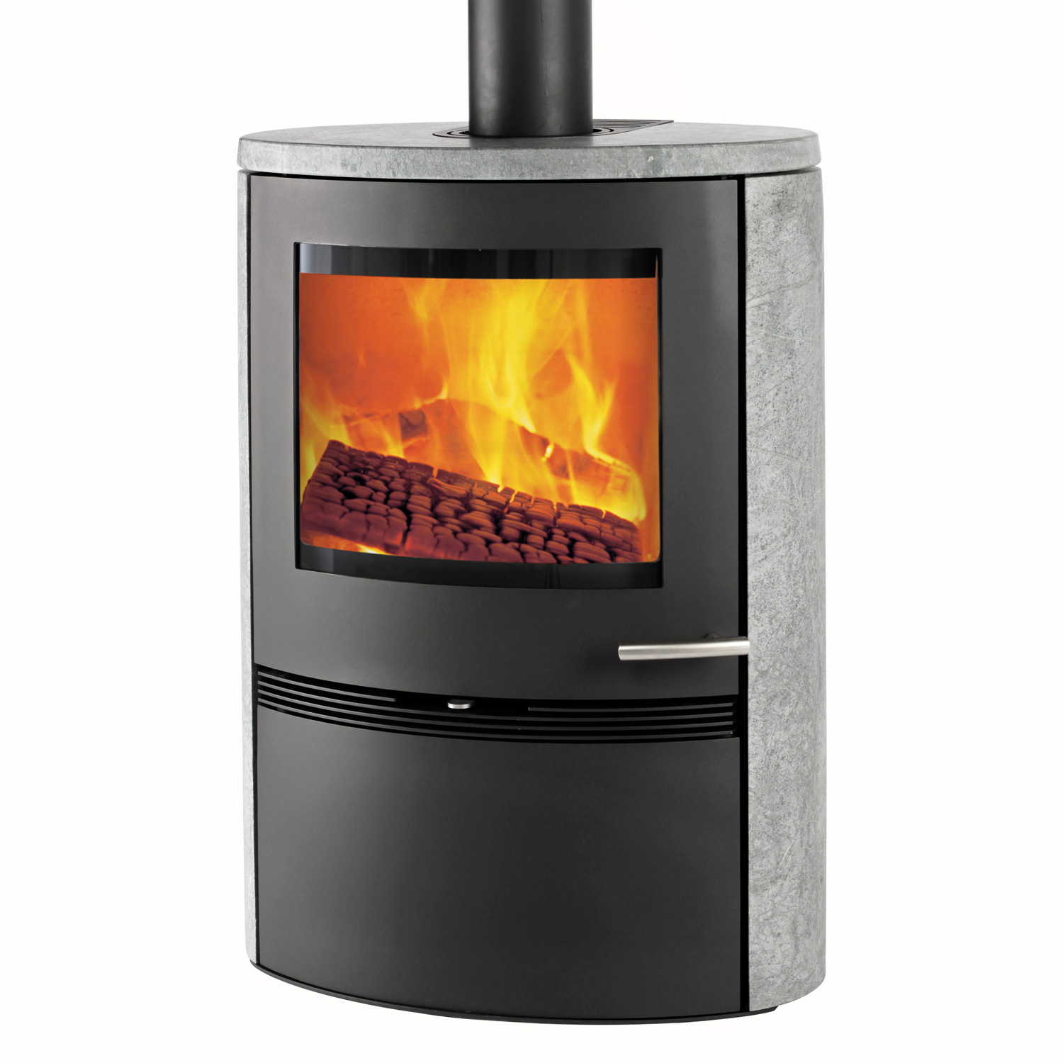 TermaTech TT22HS Kaminofen Speckstein | Front Schwarz TermaTech TT22HS Kaminofen Speckstein | Front Schwarz