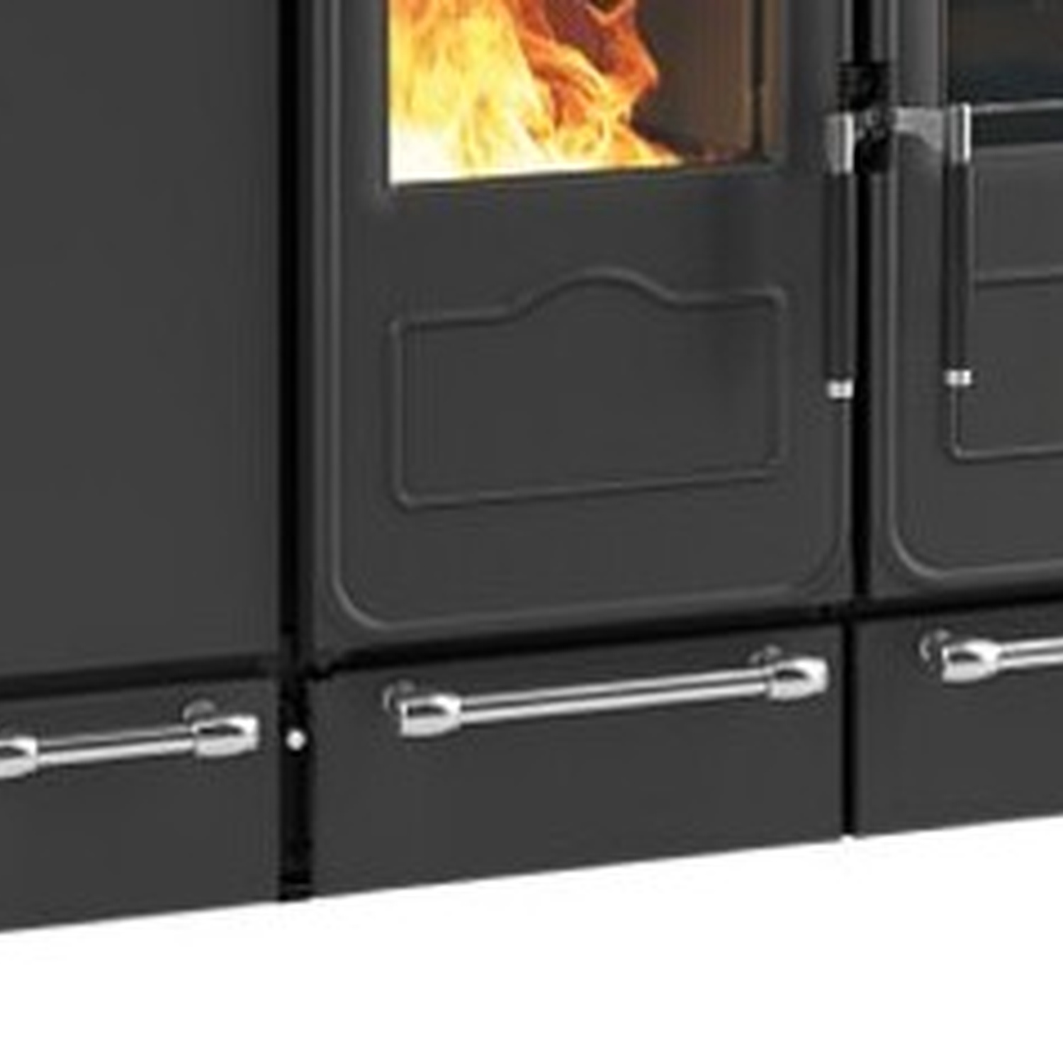 La Nordica SIERRA.16 - Anthrazit Schwarz wasserführender Küchenofen