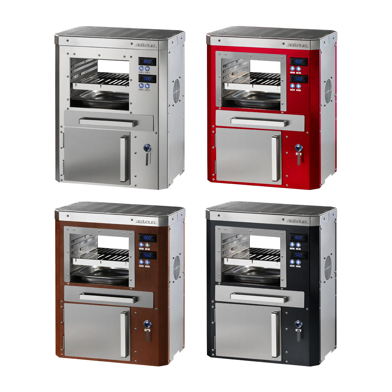Asteus Segula 800° Lifestyle Elektrogrill braun emailliert