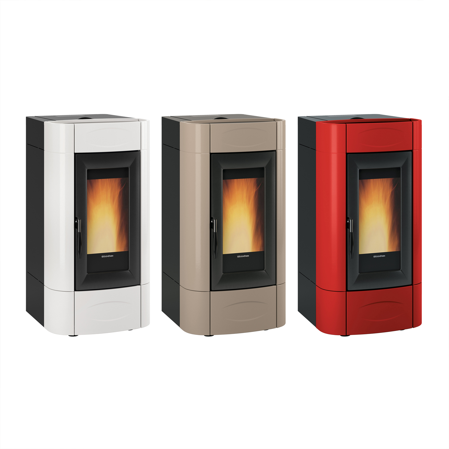 Extraflame Evolution Line Isidora Idro H16 wasserführender Pelletofen Bordeaux