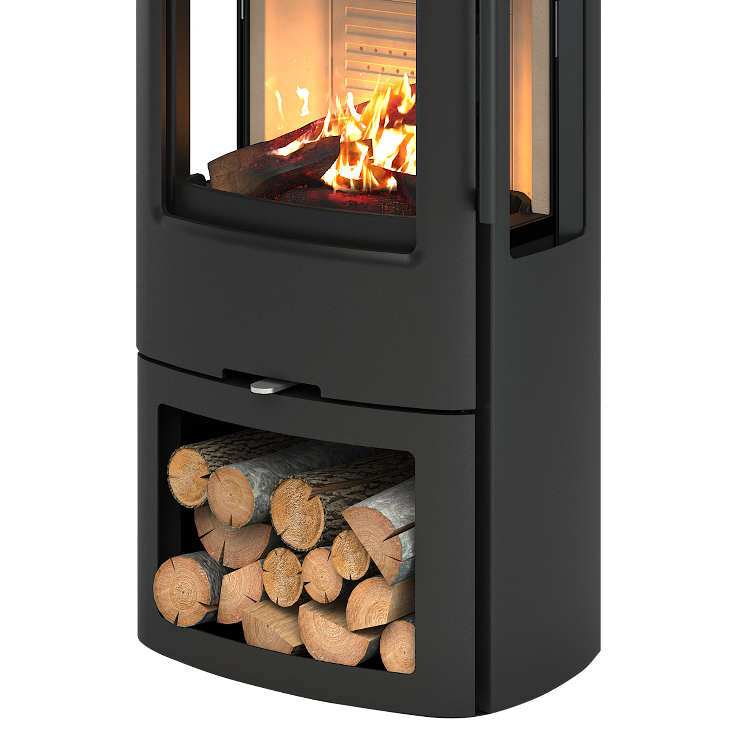 TermaTech TT44G Kaminofen Stahl mit Seitenglas