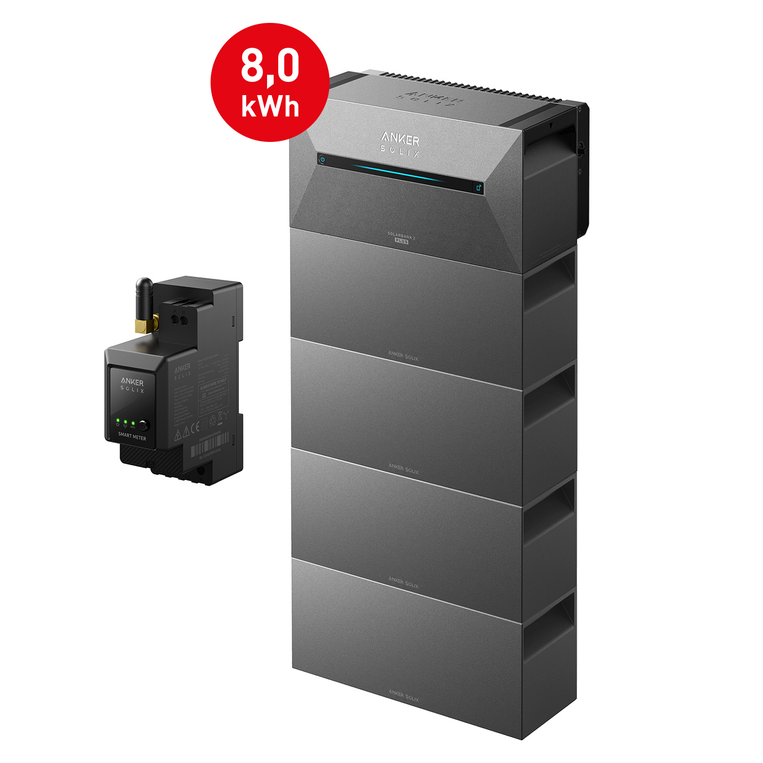 Anker SOLIX Solarbank 2 E1600 PRO Balkon-Stromspeichersystem + 4x BP1600 Erweiterungsakku Anker SOLIX Solarbank 2 E1600 PRO Balkon-Stromspeichersystem + 4x BP1600 Erweiterungsakku