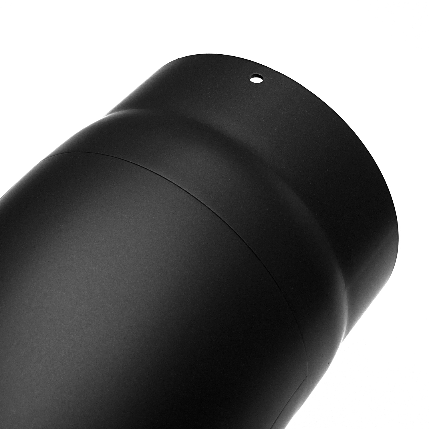 Raik Basic Rauchrohrbogen 130mm schwarz 90° gezogen mit Tür für Rauchrohr / Ofenrohr