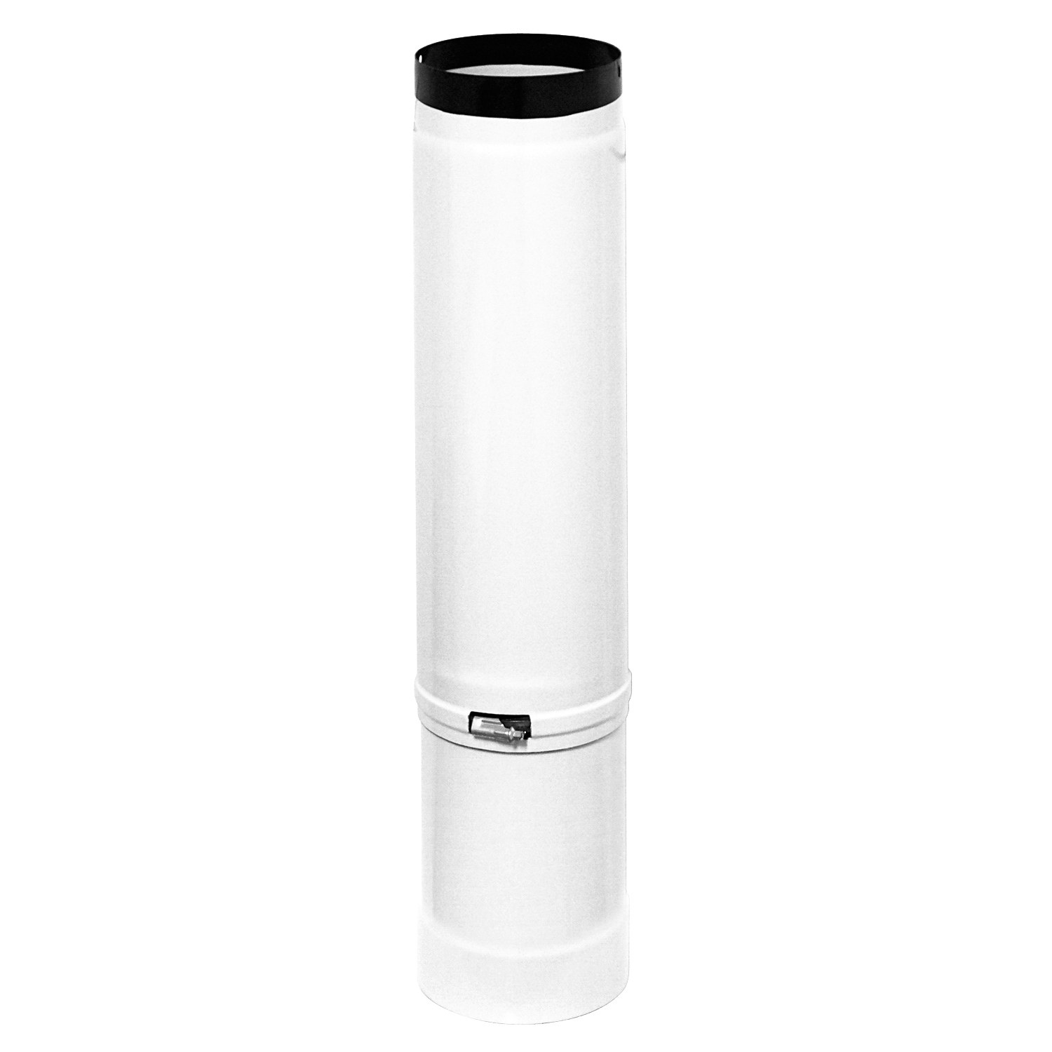 Raik Rauchrohr / Ofenrohr Emaille 120mm - Länge 500mm Teleskoprohr Weiß