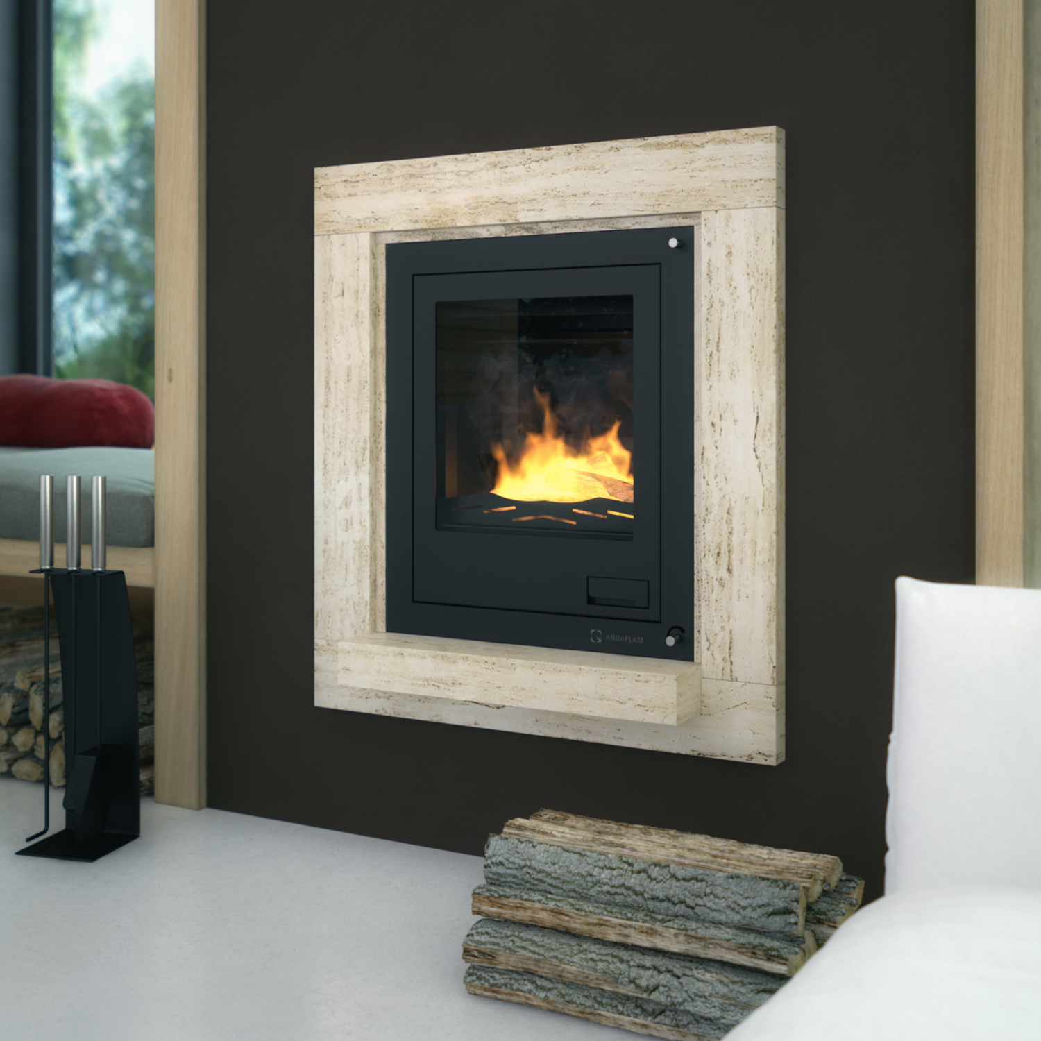 Aquaflam 17 Flat Basic Wasserführender Kamineinsatz Aquaflam 17 Flat Basic Wasserführender Kamineinsatz