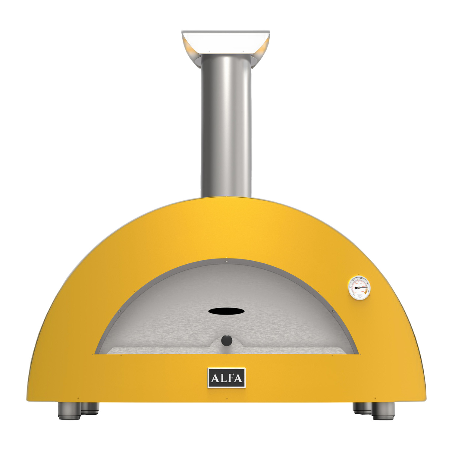 Alfa Moderno 3 Pizze Pizzaofen Holz Fire Yellow