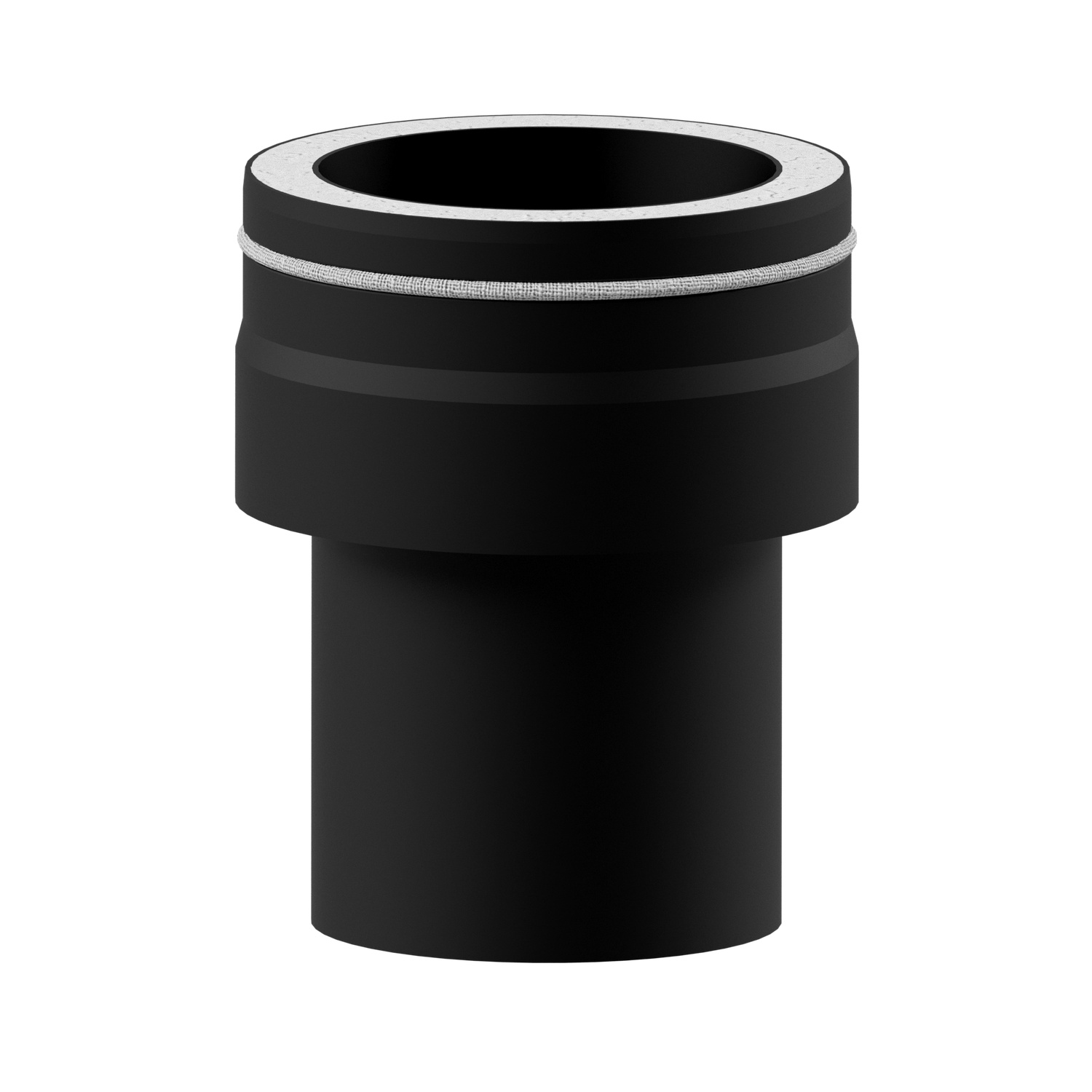 Raik Lifestyle DUO Ofenanschlussstück 120mm schwarz innen kürzbar für Rauchrohr / Ofenrohr