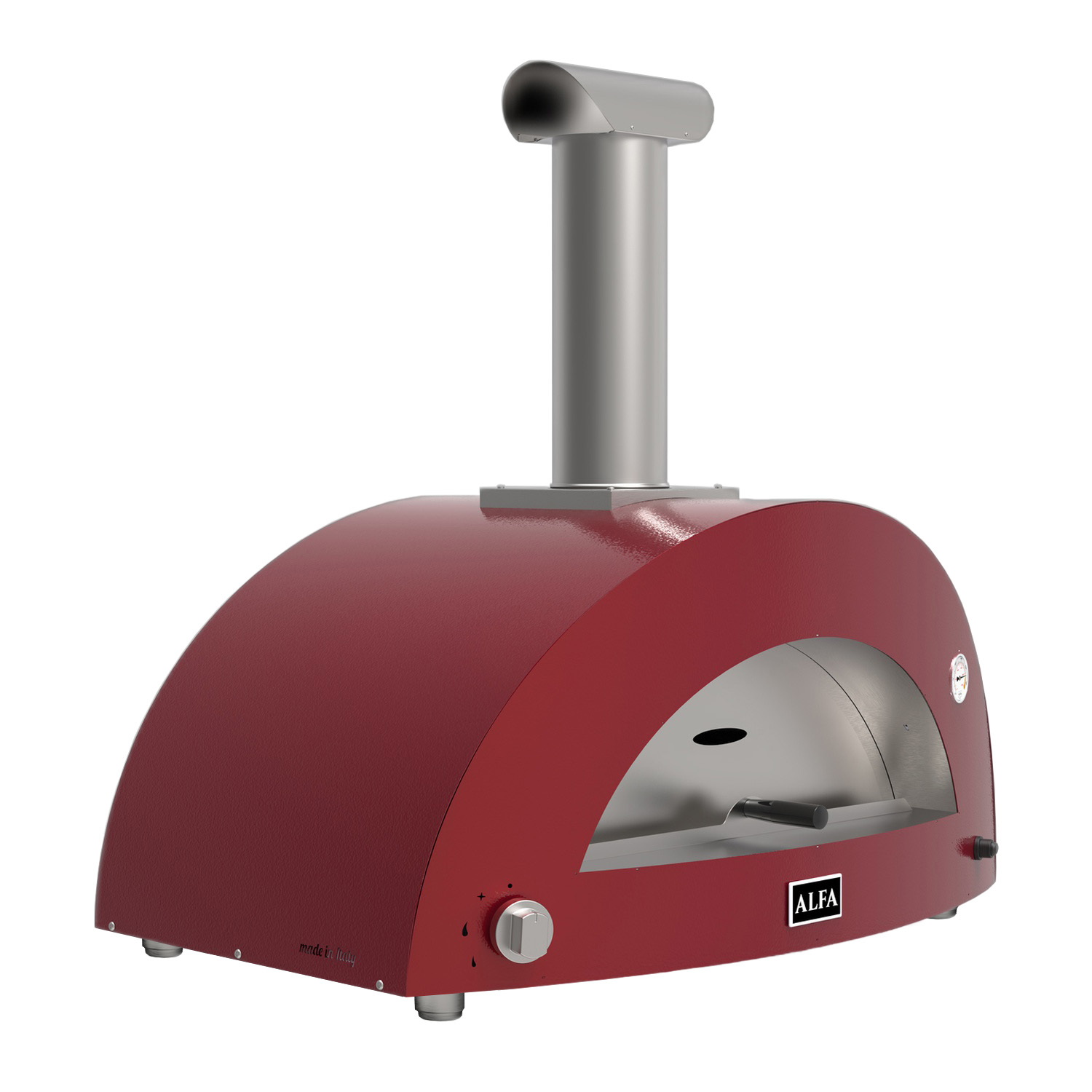 Alfa Moderno 3 Pizze Pizzaofen Hybrid Antik Rot