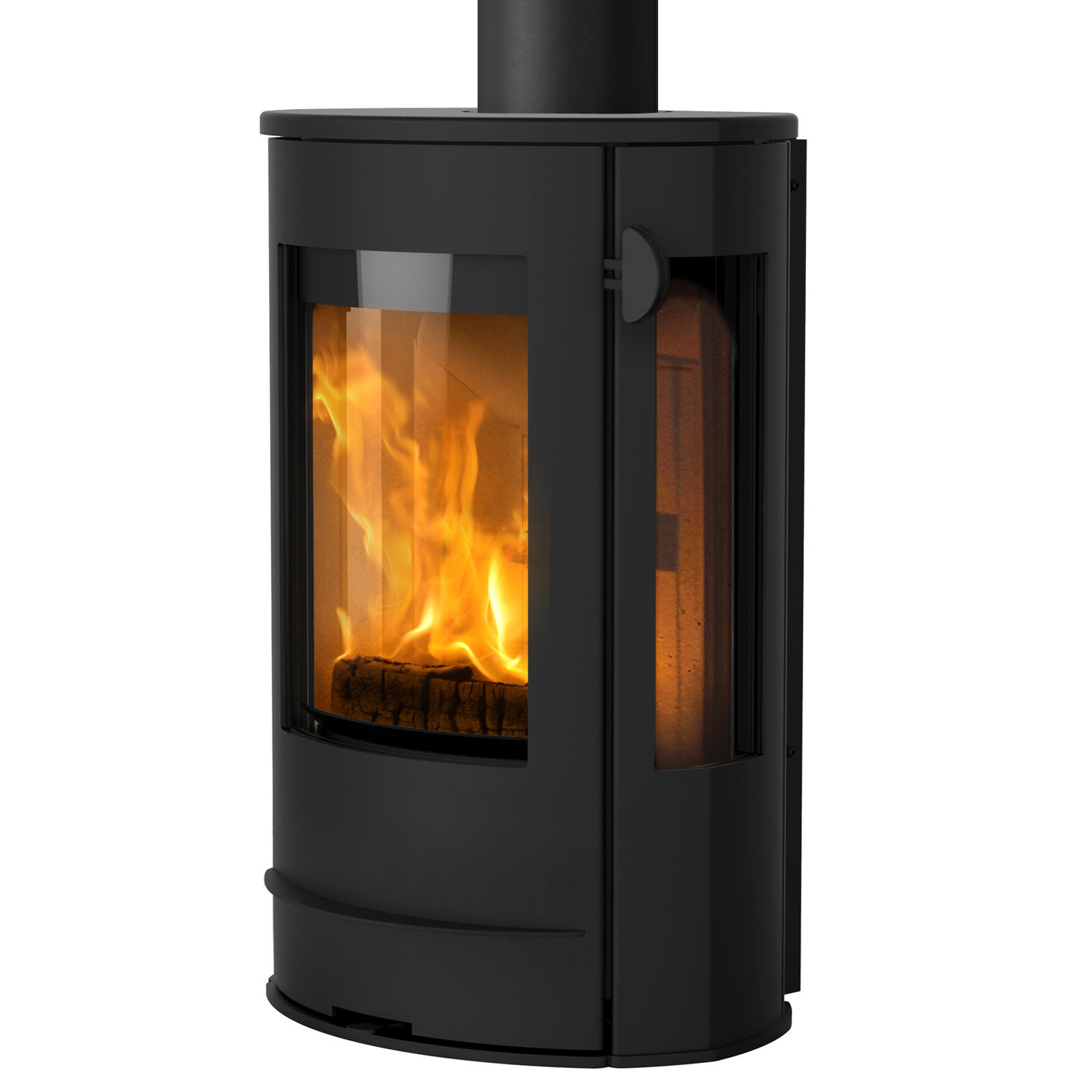 Lotus Liva 8G Kaminofen Schwarz, Rauchabgang oben