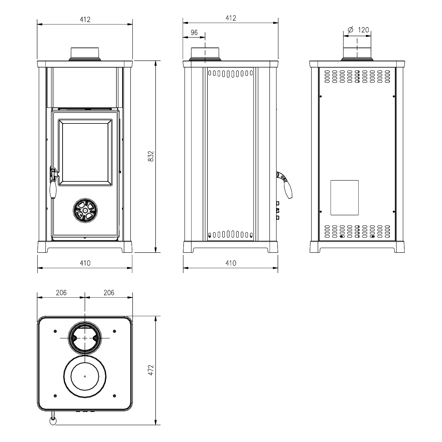 La Nordica Tea 16 Kaminofen Weiß