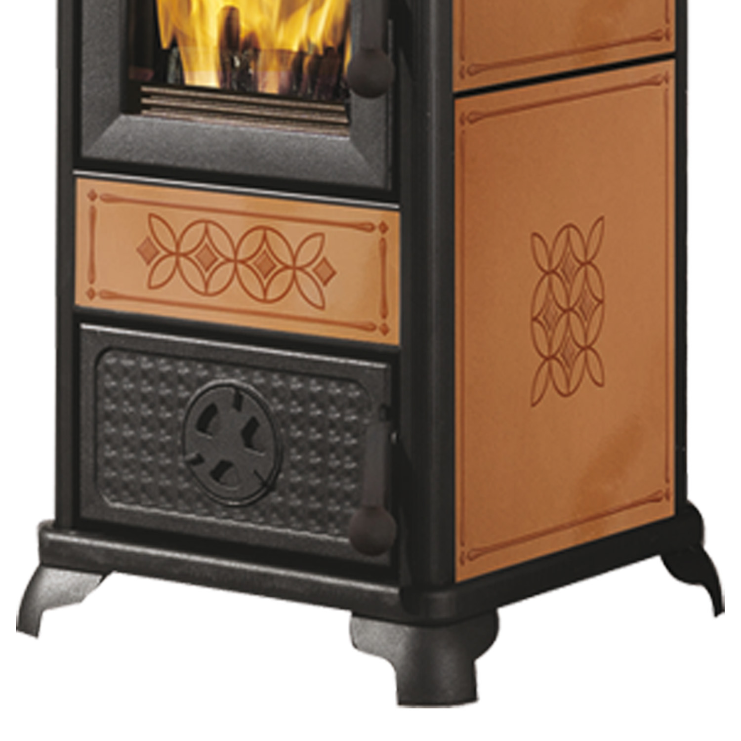 EK63 Decor Evo Kaminofen Keramik leder