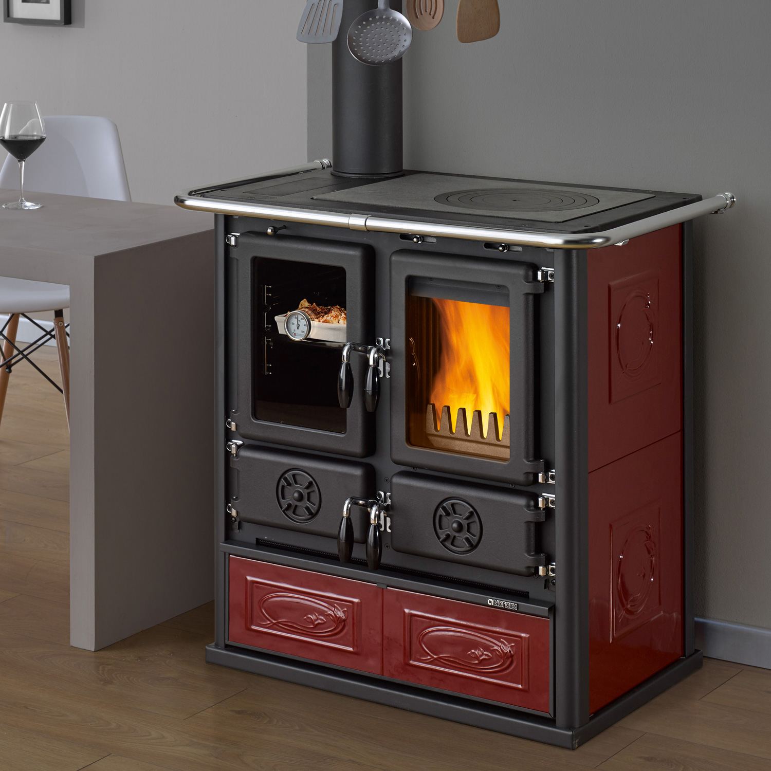La Nordica Rosetta SX. 16 Küchenofen Liberty Bordeaux
