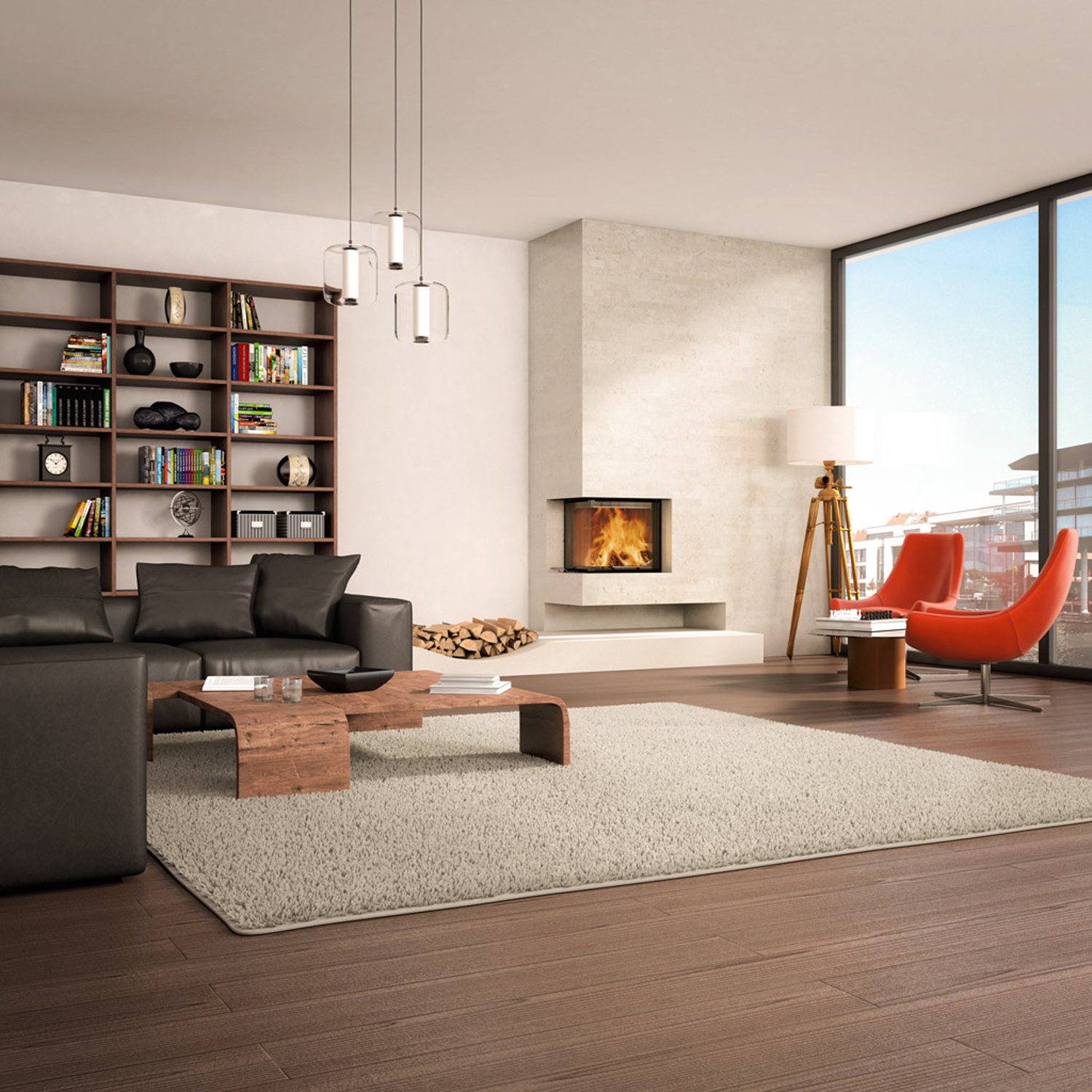 Spartherm Varia 2R-55h H2O Kamineinsatz wasserführend Ecke