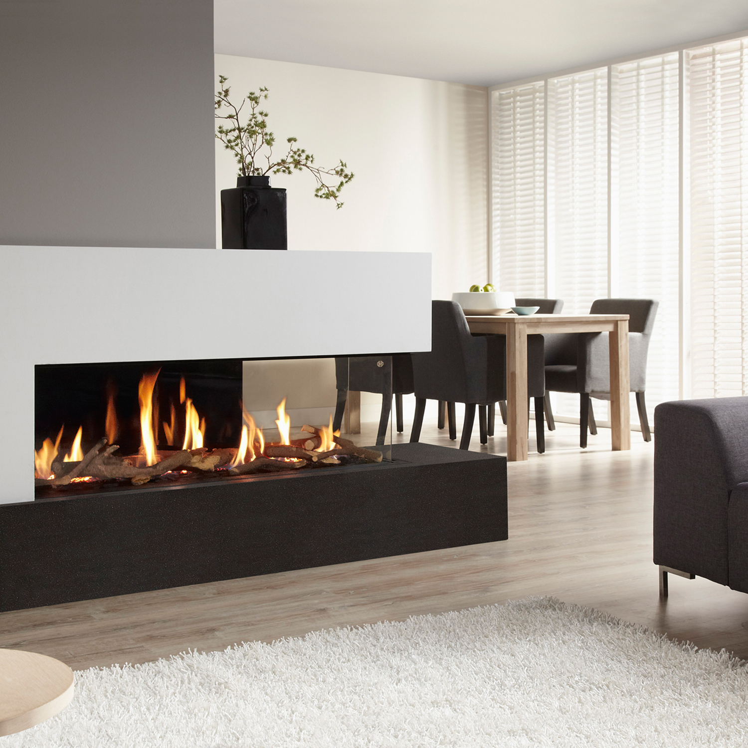 Spartherm DRU Metro 130XTL-41 RCH Gas-Kamineinsatz G31 / Rechts / Ceraglas / Clear View