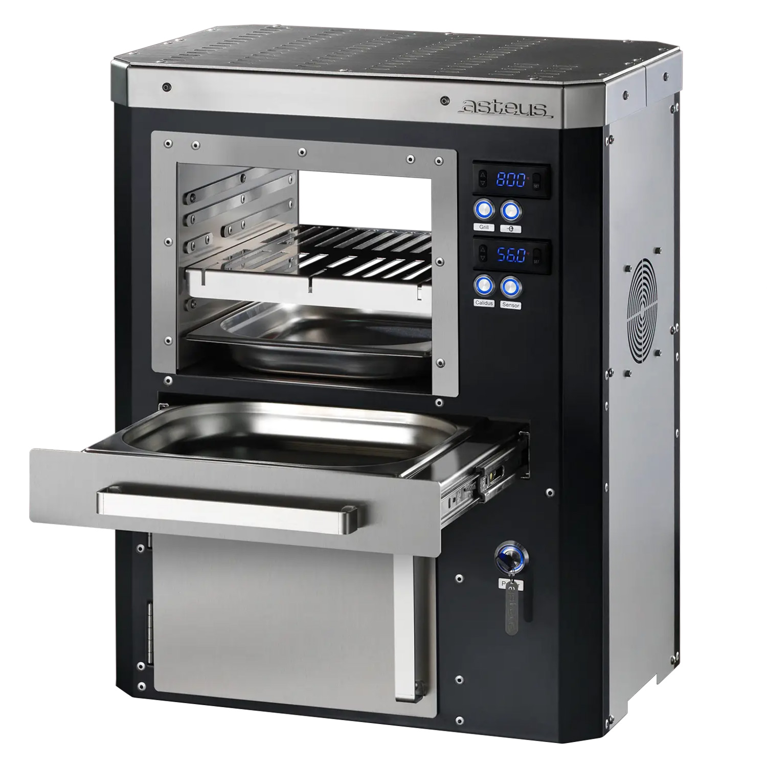 Asteus Segula 800° Lifestyle Elektrogrill schwarz emailliert