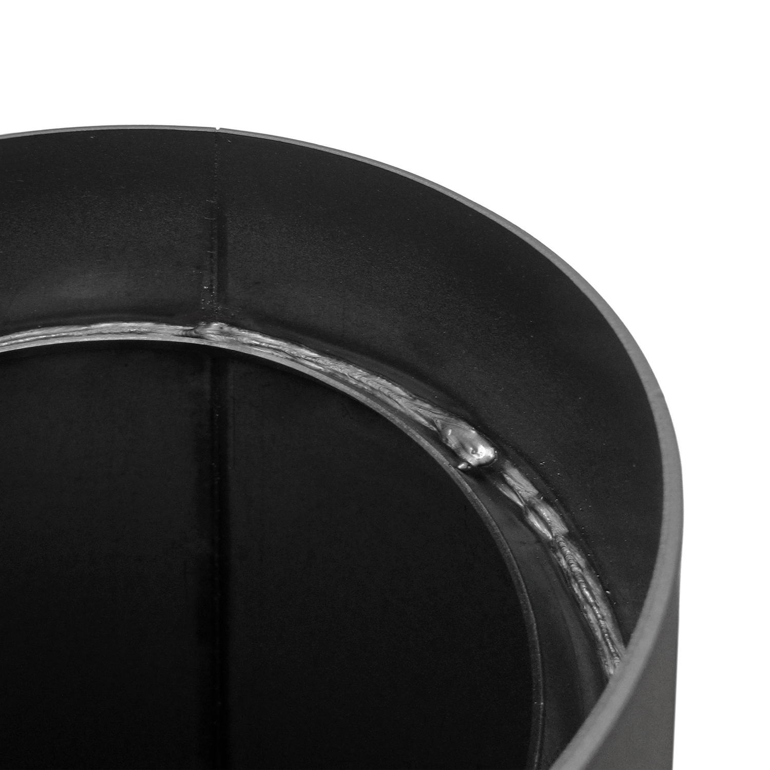 Raik Basic Längenelement 150mm schwarz L: 500mm mit Drosselklappe, Tür, Kondensatring für Rauchrohr / Ofenrohr