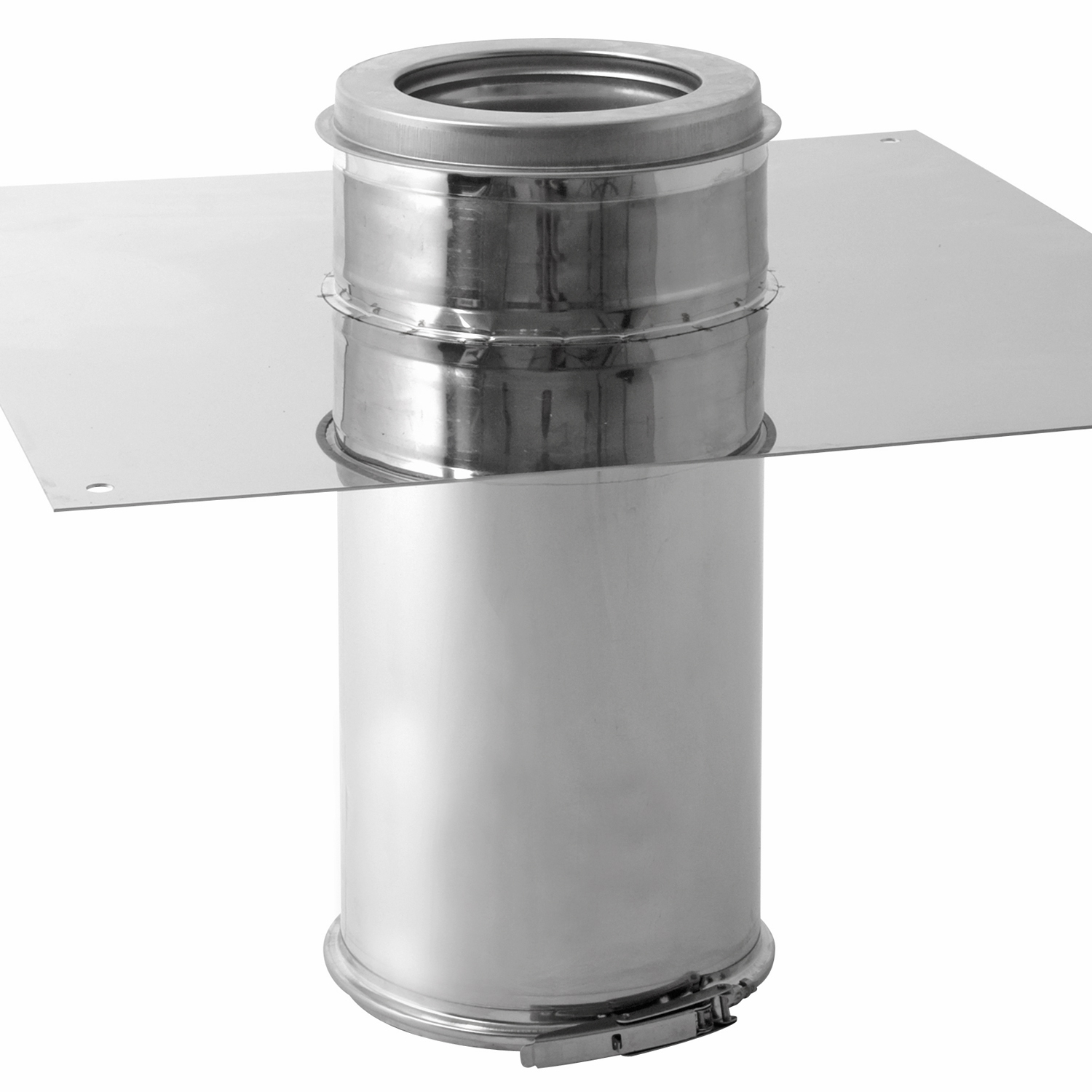 Opsinox Edelstahlschornstein 130mm Deckendurchführung VDO Opsinox Edelstahlschornstein 130mm Deckendurchführung VDO