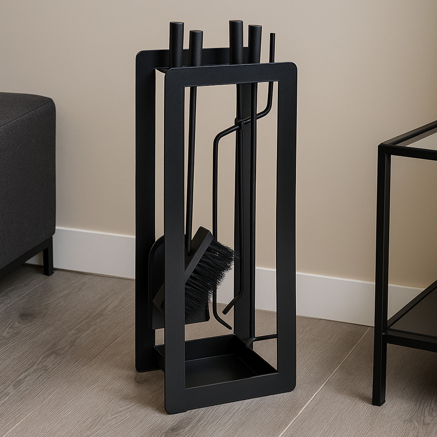 Raik Kaminbesteck Theodor, 4-tlg., schwarz