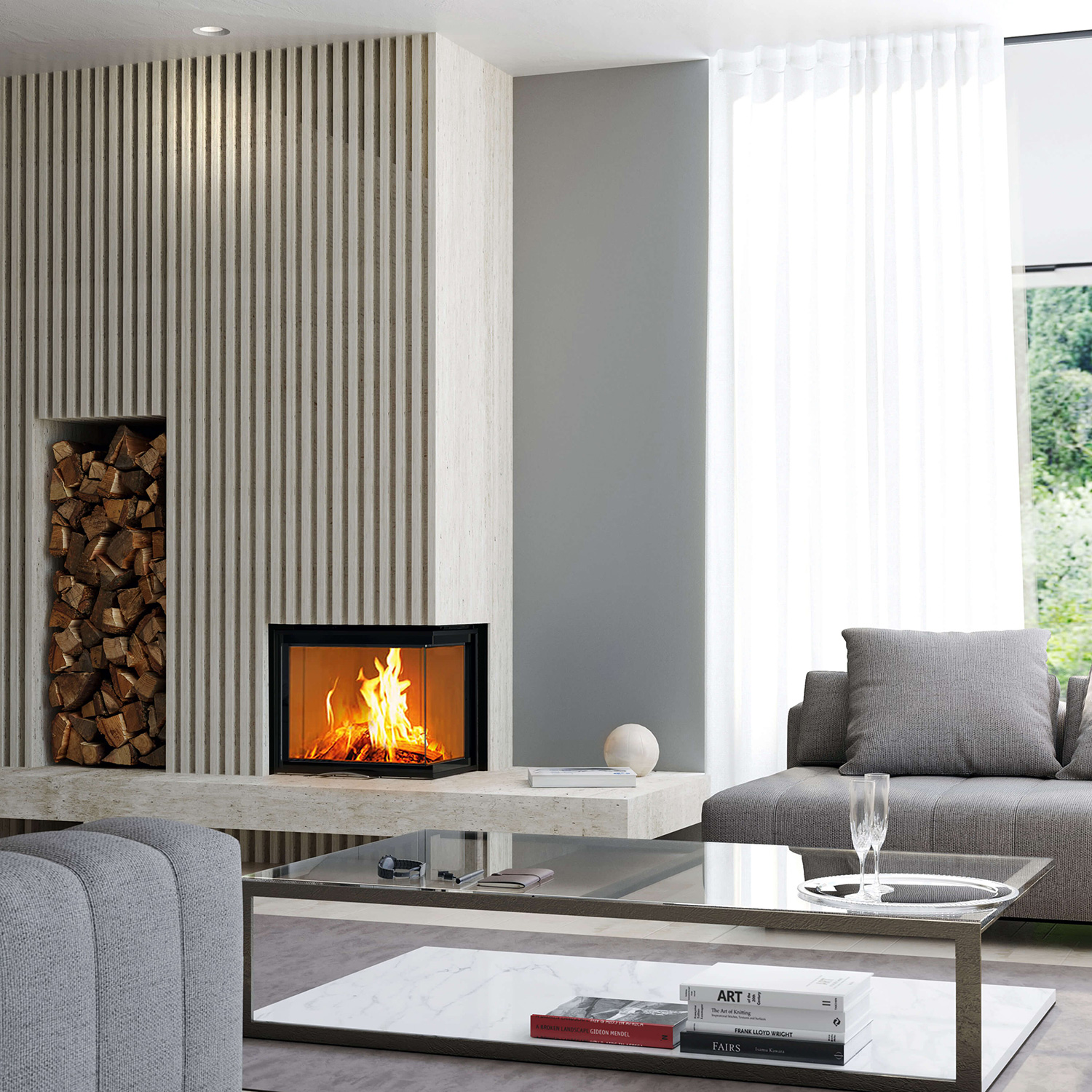 Austroflamm 63x40x51 S 2.0 Kamineinsatz Ecke rechts Austroflamm 63x40x51 S 2.0 Kamineinsatz Ecke rechts