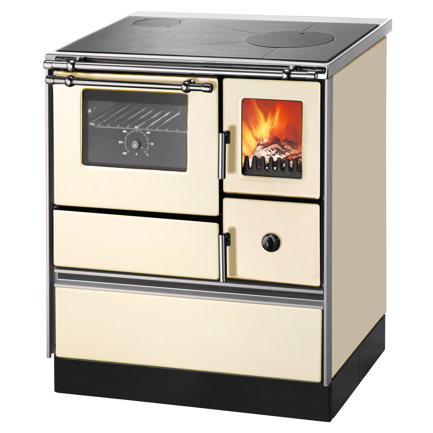 Westminster K 176 F/A 70 Küchenofen Stahl Elfenbein, Backfach links Westminster K 176 F/A 70 Küchenofen Stahl Elfenbein, Backfach links