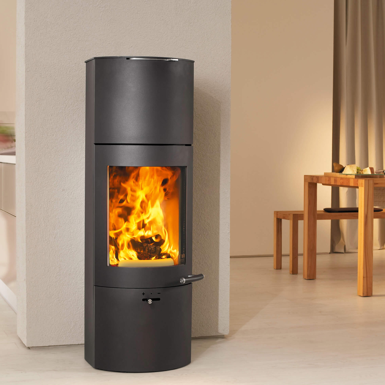 Austroflamm Tower Xtra 2.0 Kaminofen Stahl gussgrau, RR oben oder hinten