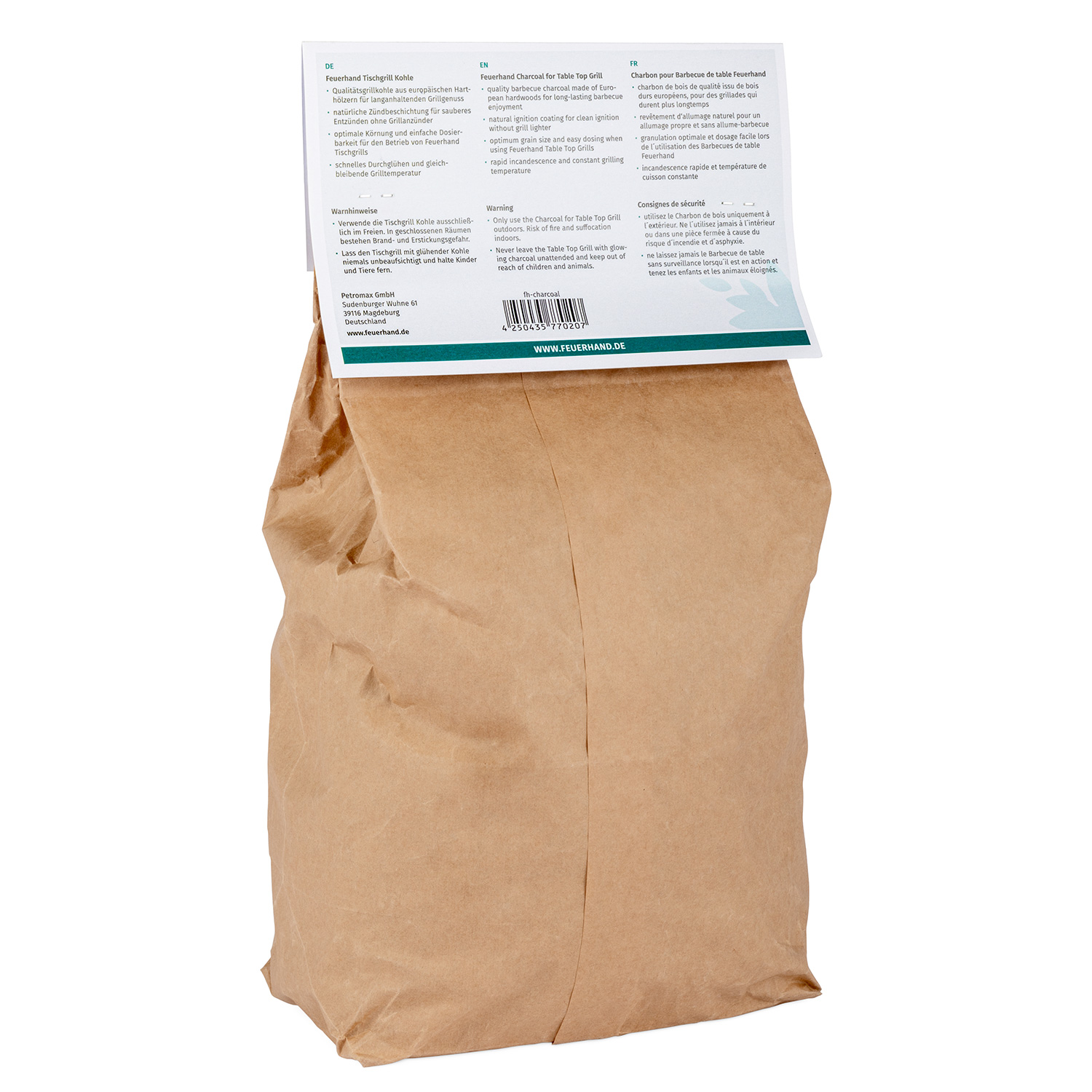 Feuerhand Holzkohle 1 kg für Tischgrill Tamber Feuerhand Holzkohle 1 kg für Tischgrill Tamber