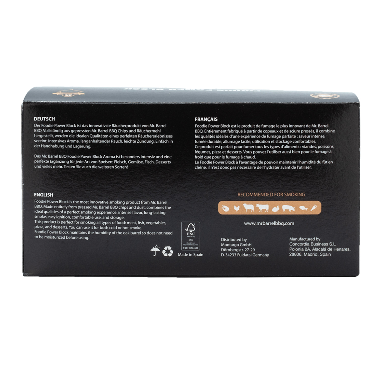 Mr. Barrel BBQ Foodie Power Blocks L Whiskey, 760 g