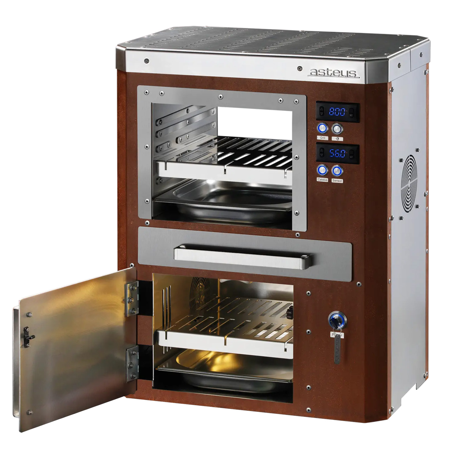 Asteus Segula 800° Lifestyle Elektrogrill braun emailliert
