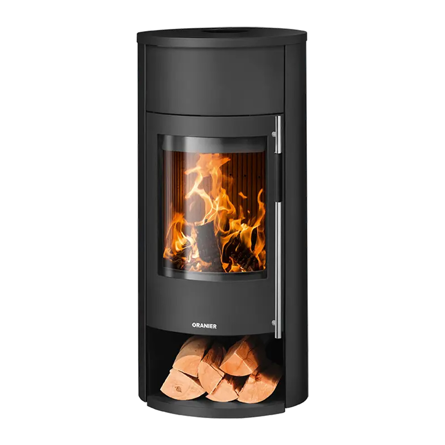 Oranier Polar Neo Aqua wasserführender Kaminofen Stahl Schwarz