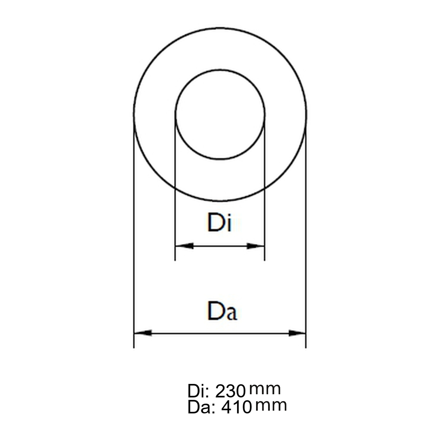 Schiedel Wand- und Deckendurchführung rund Ø180 mm L=120 mm glänzend