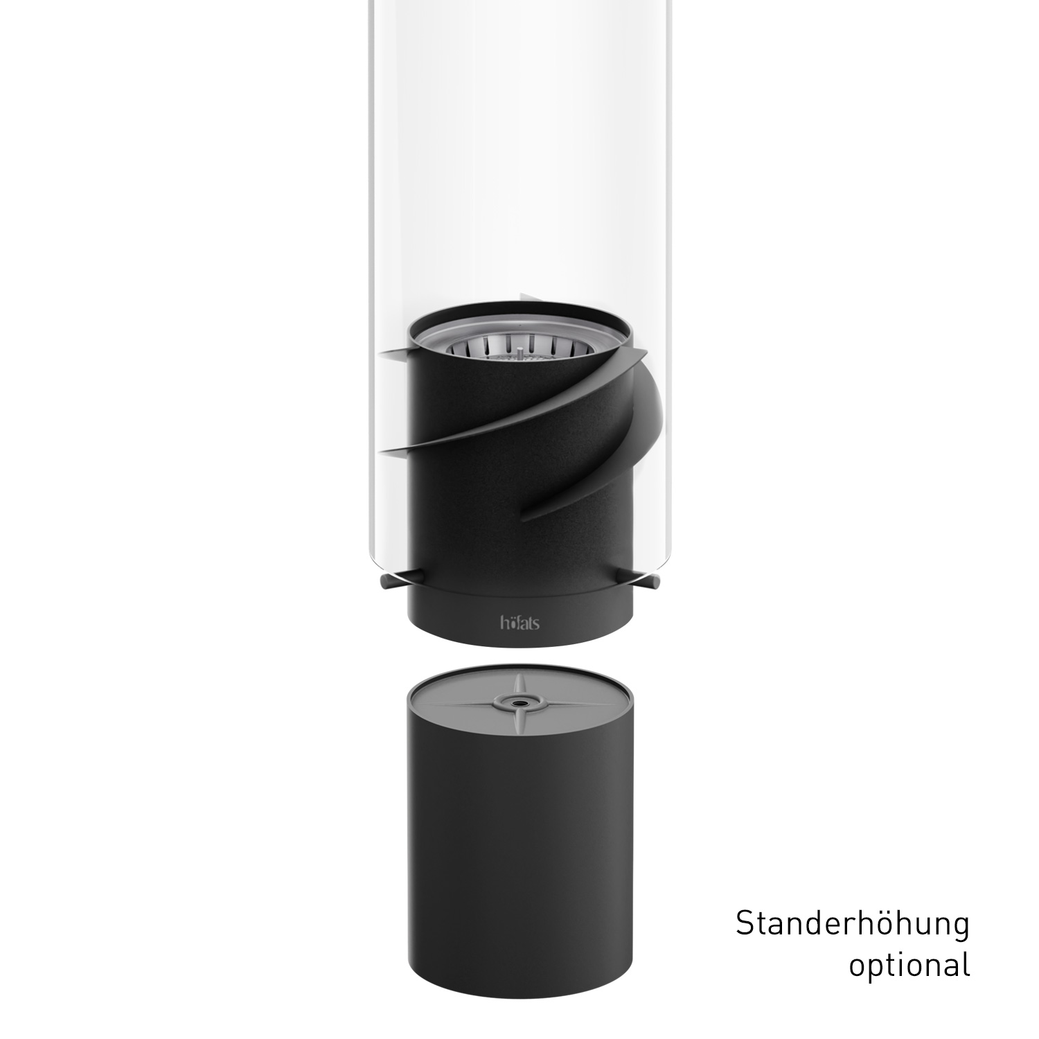 höfats SPIN 1200 Tischfeuer Schwarz