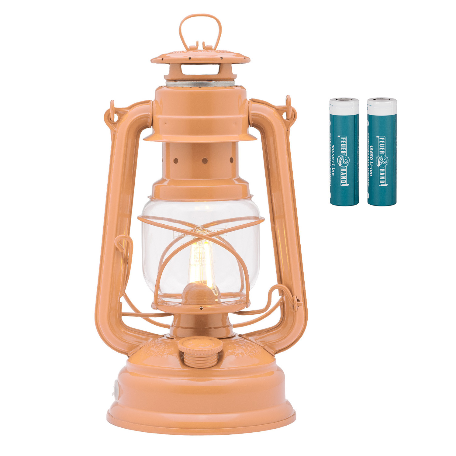 Feuerhand LED Laterne Baby Special 276 Soft Peach + 2x Feuerhand Akku