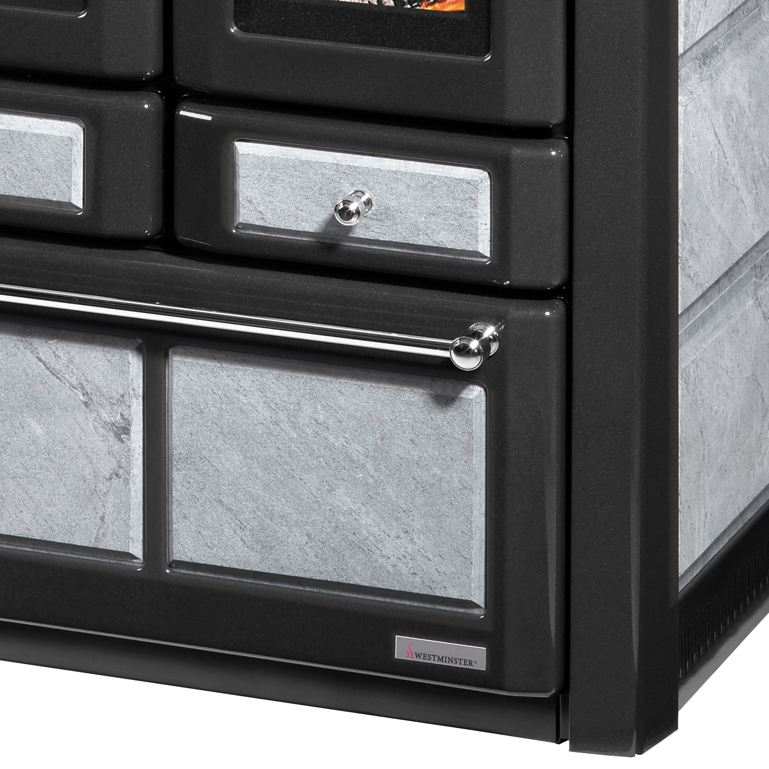 Westminster K 85 F Küchenofen Naturstein, Backfach links Westminster K 85 F Küchenofen Naturstein, Backfach links