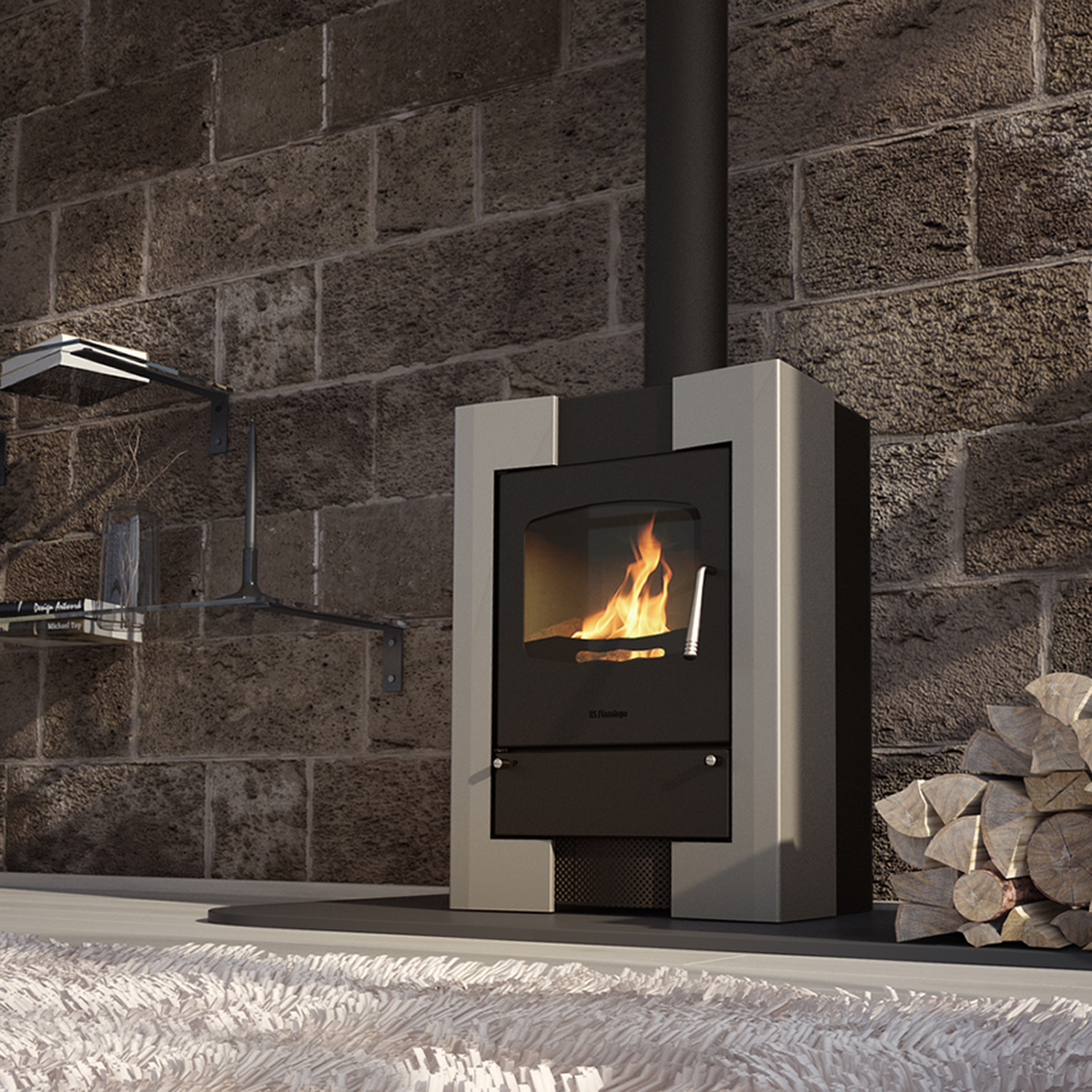 Kaminofen HS Flamingo ESPO 1 Grey Kaminofen HS Flamingo ESPO 1 Grey