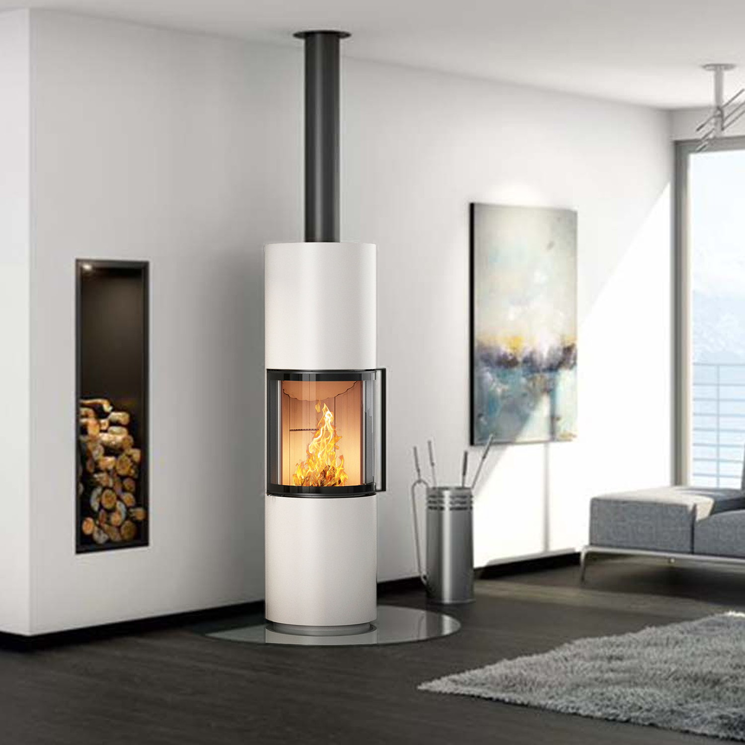 Spartherm Passo L RLU Kaminofen Weiß