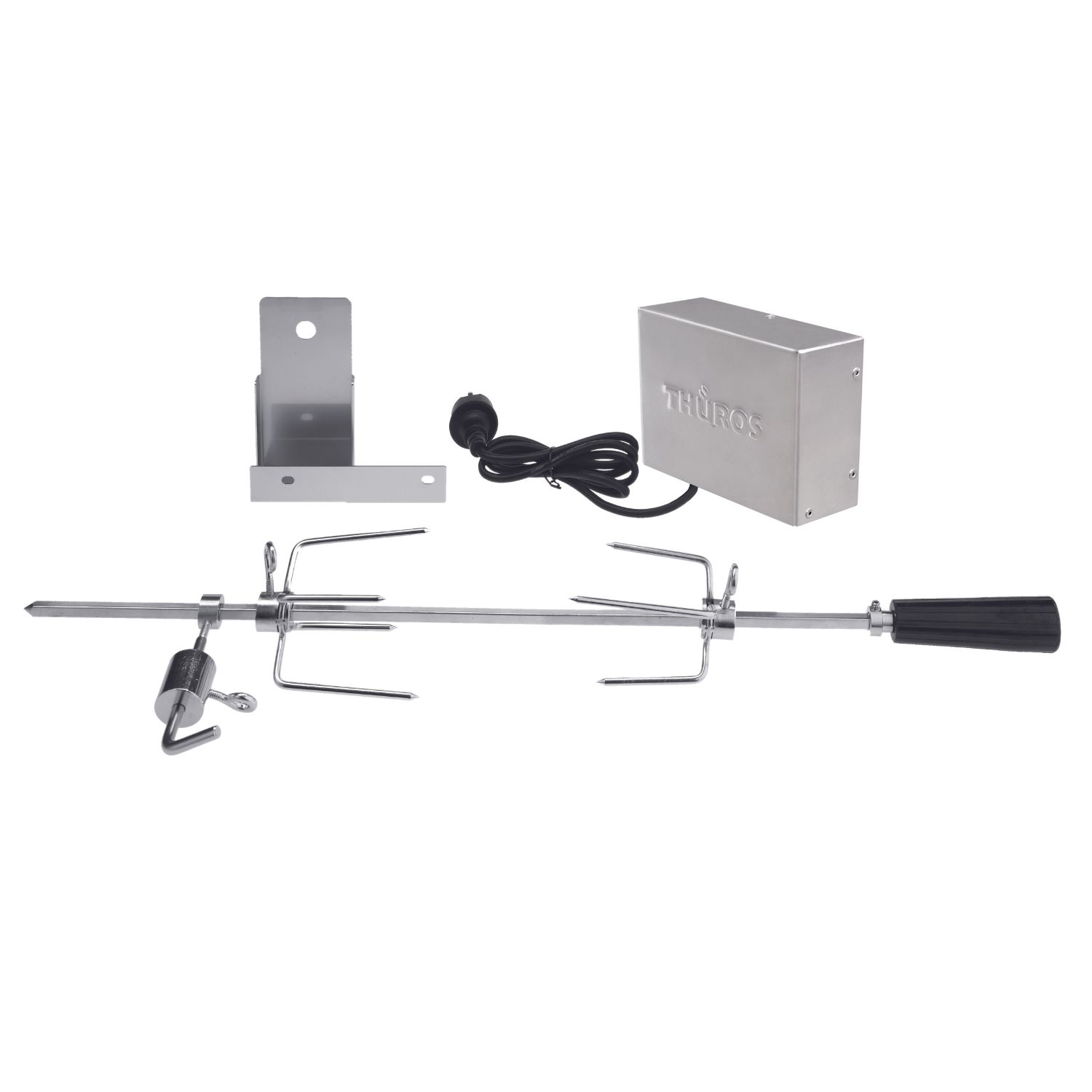 Thüros Drehspieß mit Motor für T4 und Thüros 2 Grillfläche 40 x 60 cm Thüros Drehspieß mit Motor für T4 und Thüros 2 Grillfläche 40 x 60 cm