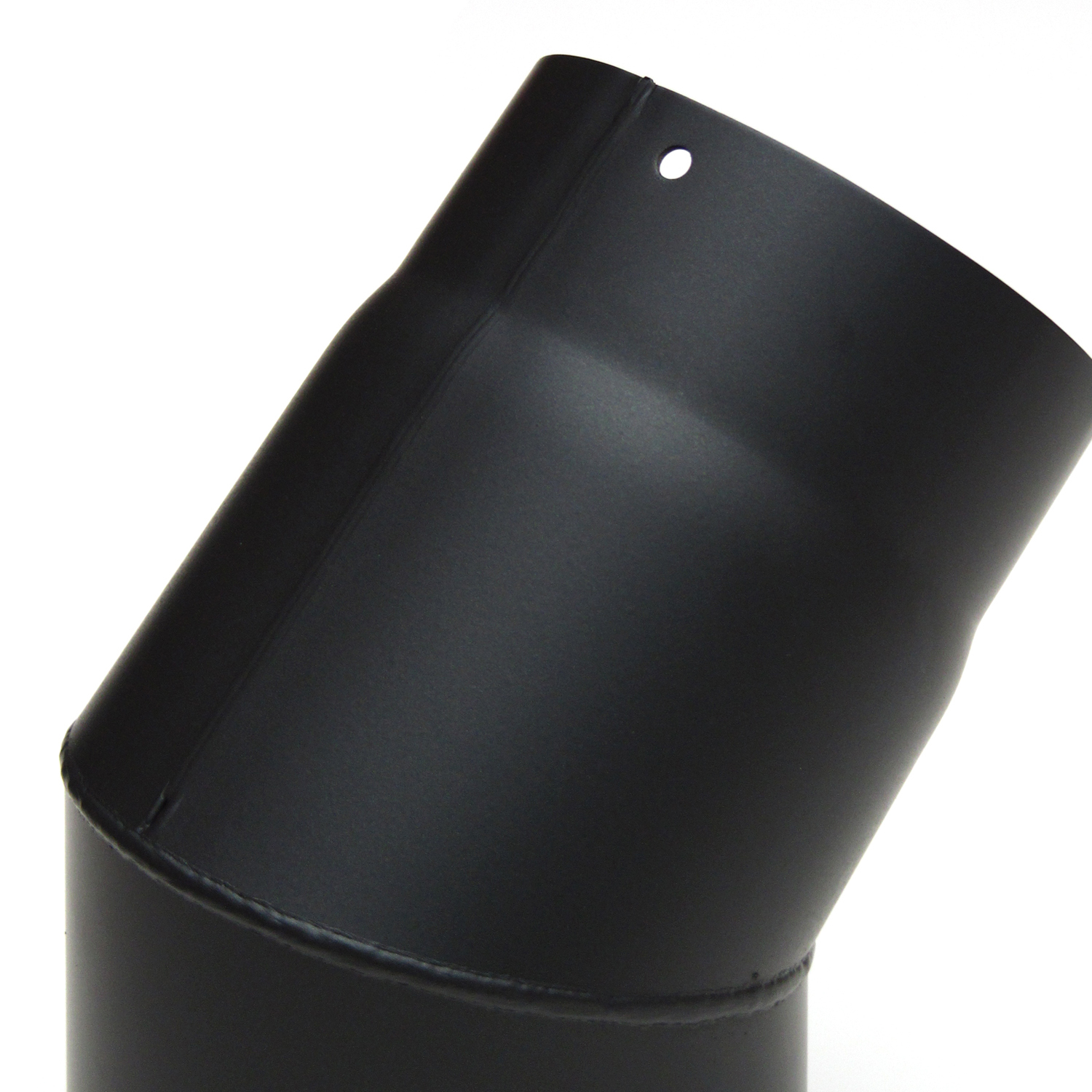 Raik Basic Rauchrohrbogen 200mm schwarz 45° ohne Tür für Rauchrohr / Ofenrohr