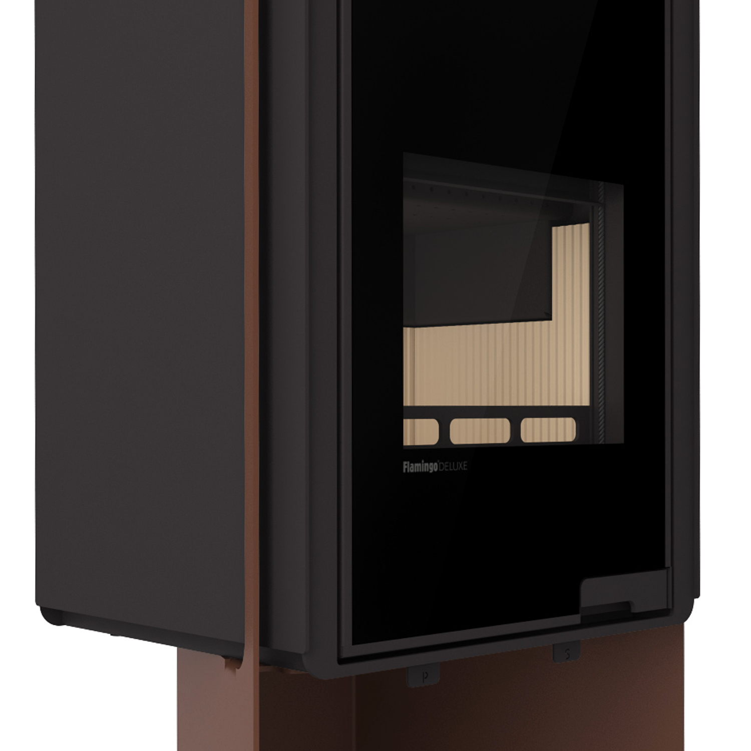 HS Flamingo Deluxe Pulau Kaminofen Braun