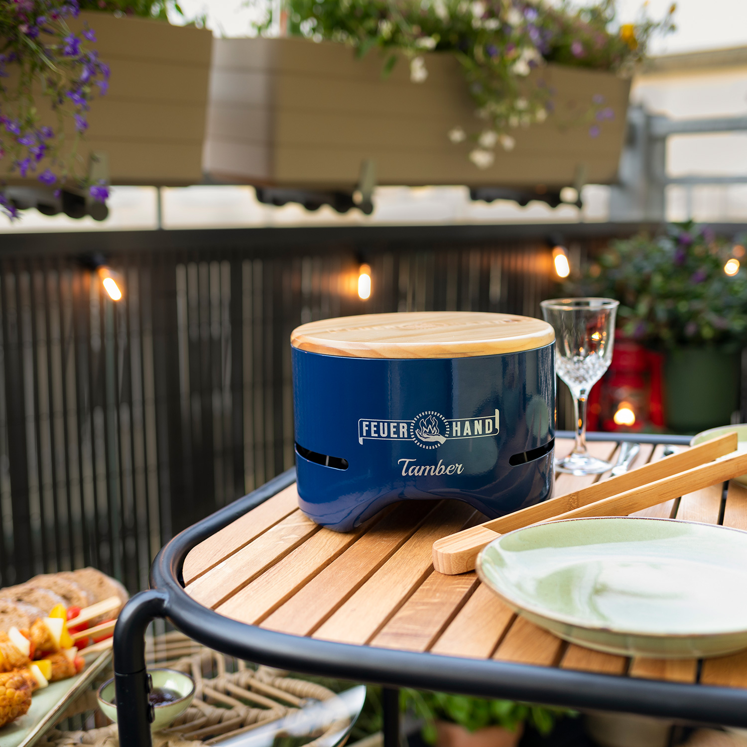 Feuerhand Tischgrill Tamber Kobaltblau Feuerhand Tischgrill Tamber Kobaltblau