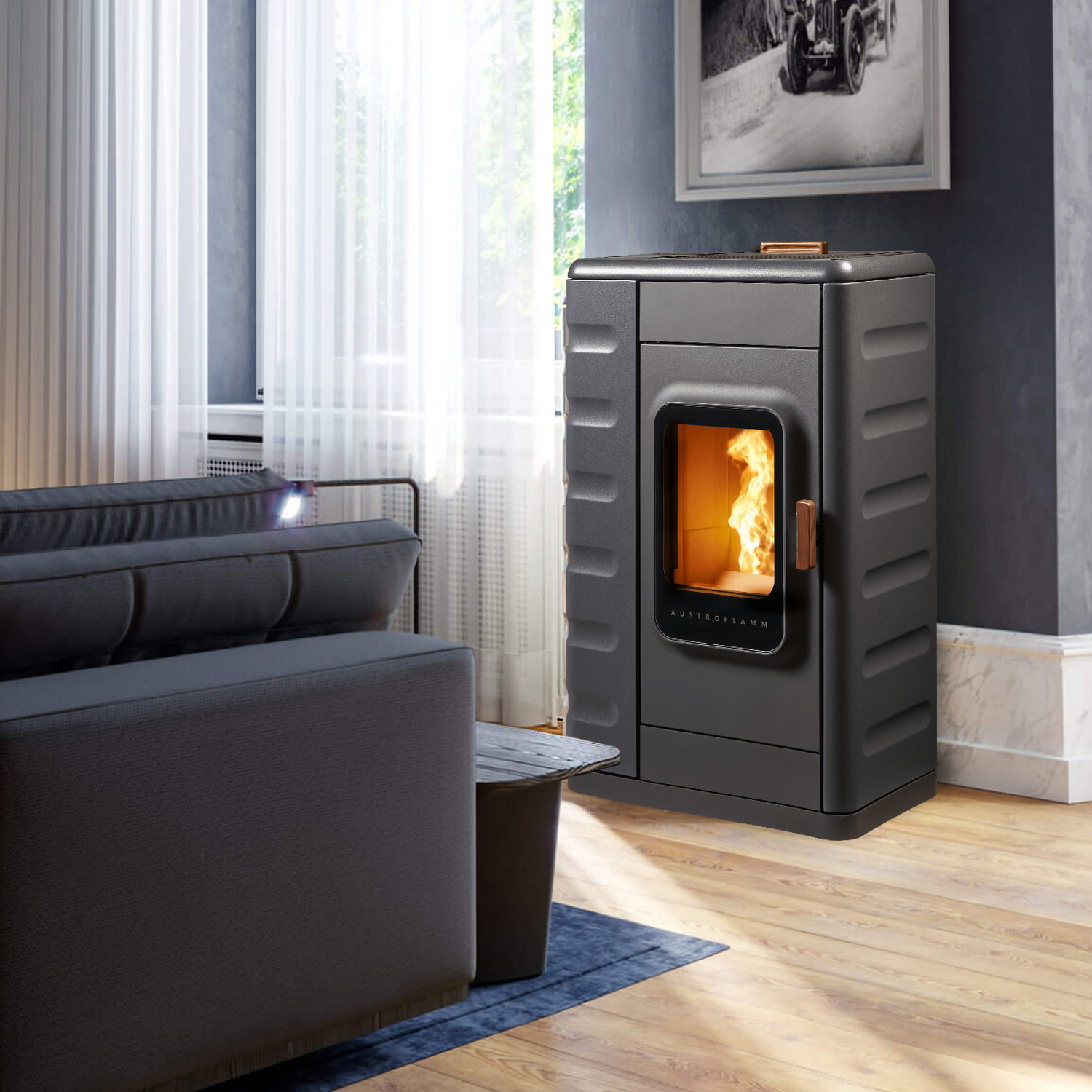 Austroflamm Ruby Pelletofen Keramik Anthrazit Austroflamm Ruby Pelletofen Keramik Anthrazit