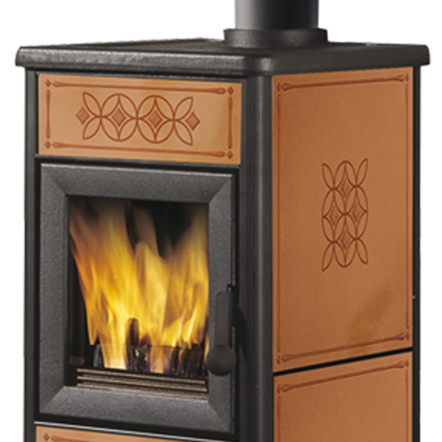 EK63 Decor Evo Kaminofen Keramik leder