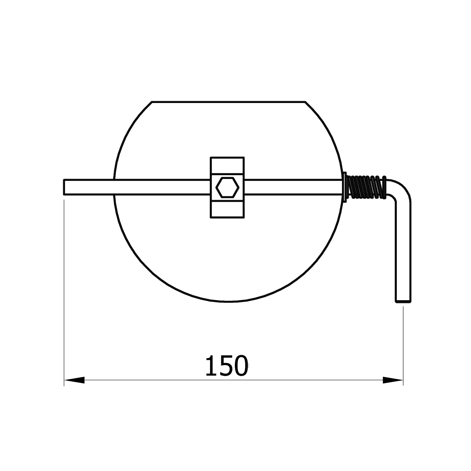 Raik Basic Drosselklappe 120mm schwarz für Rauchrohr / Ofenrohr