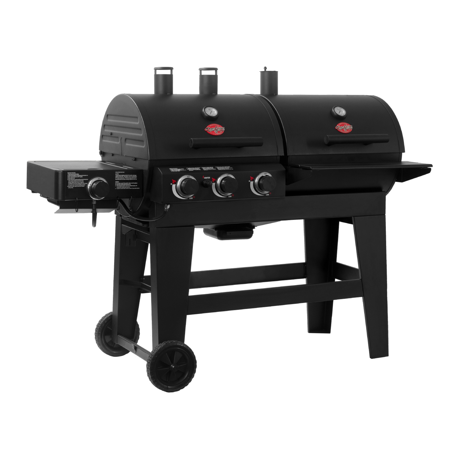 Char-Griller Double Play Gas- & Holzkohle-Grill (ohne Druckminderer)