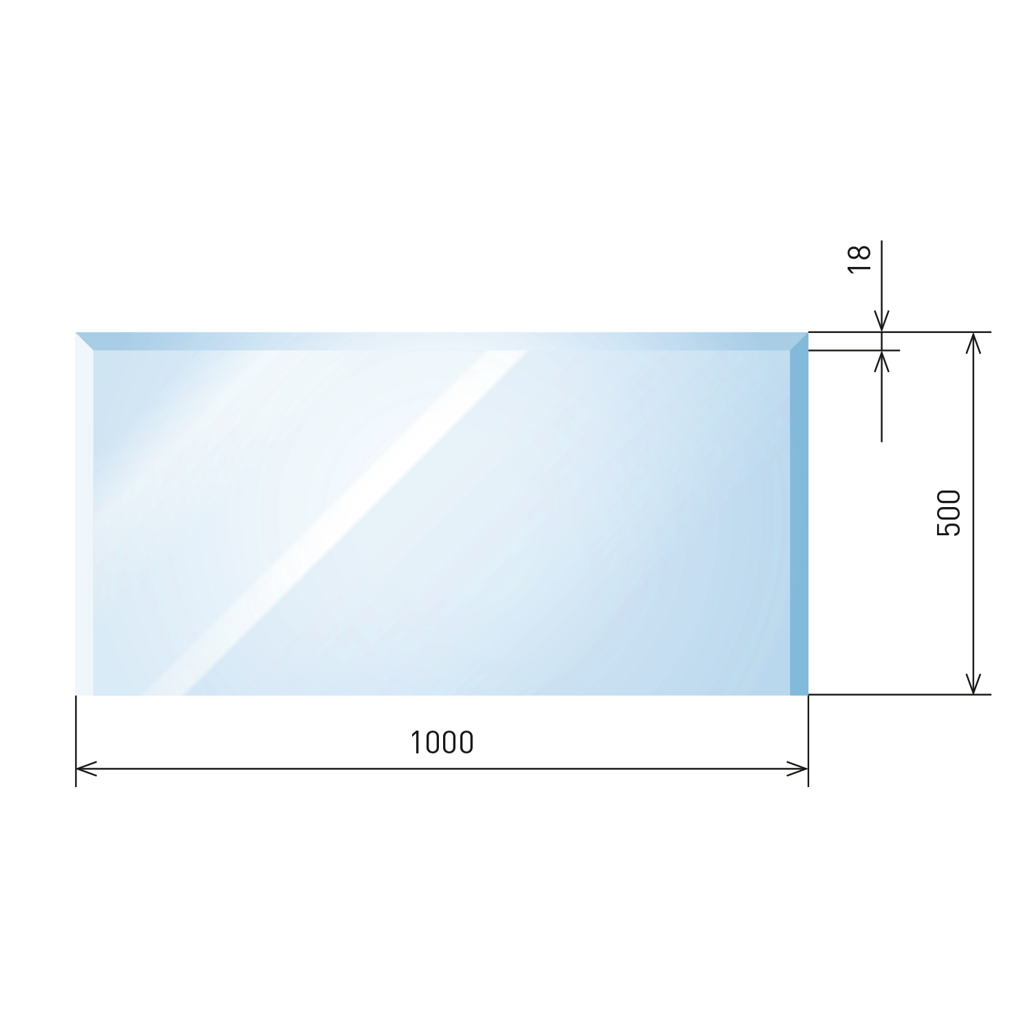 Raik Kamin Glasplatte Rechteck 2 inkl. Facette Raik Kamin Glasplatte Rechteck 2 inkl. Facette