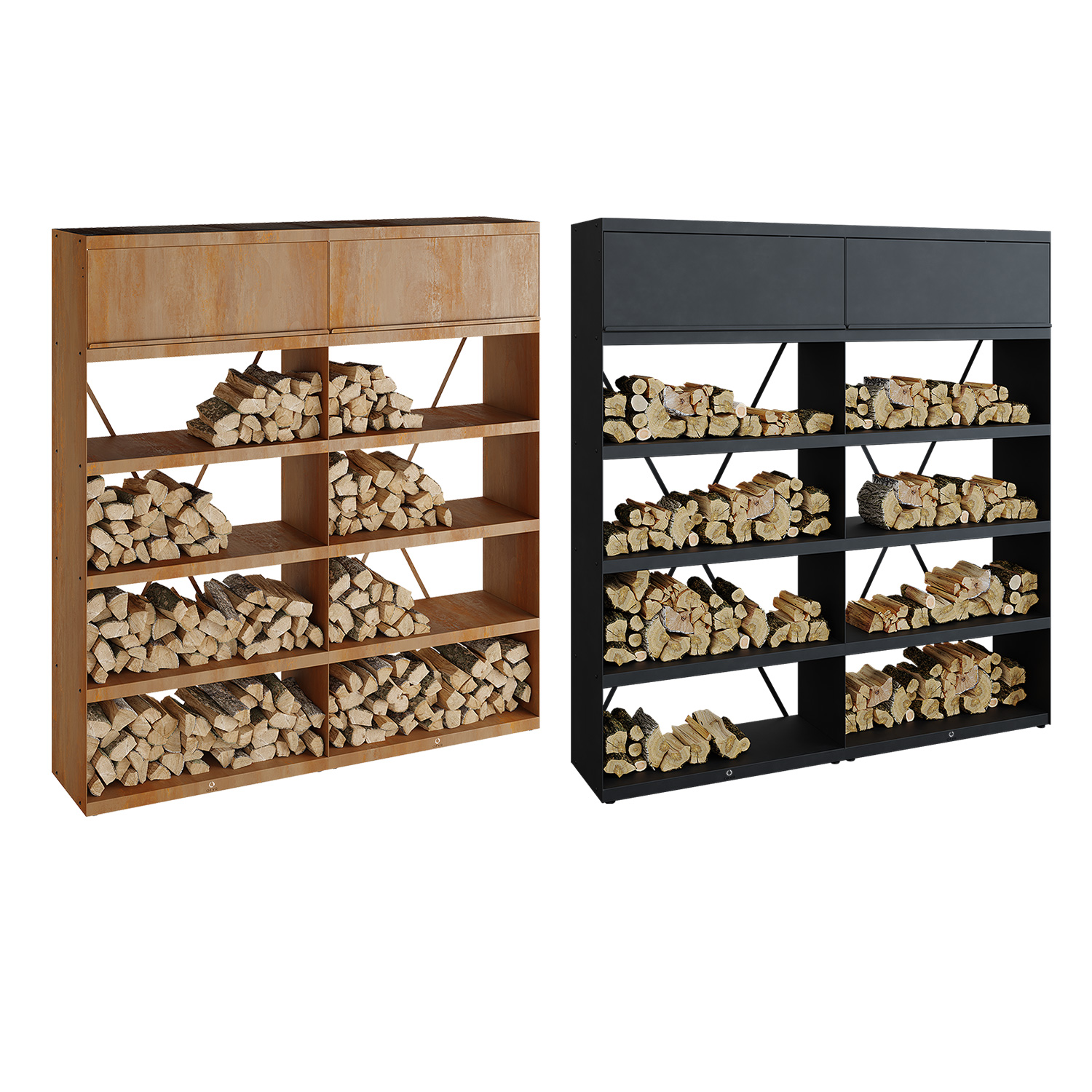 OFYR Holzregal Black 200