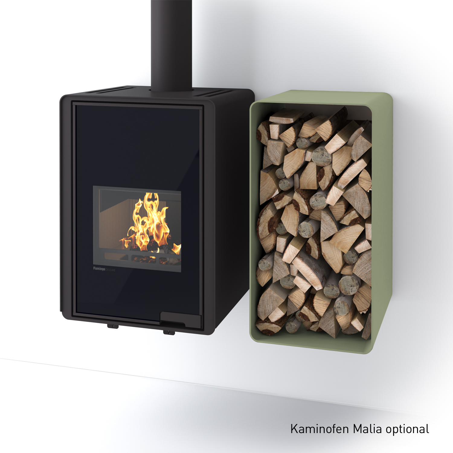 HS Flamingo Deluxe 1 Holzregal Olive HS Flamingo Deluxe 1 Holzregal Olive