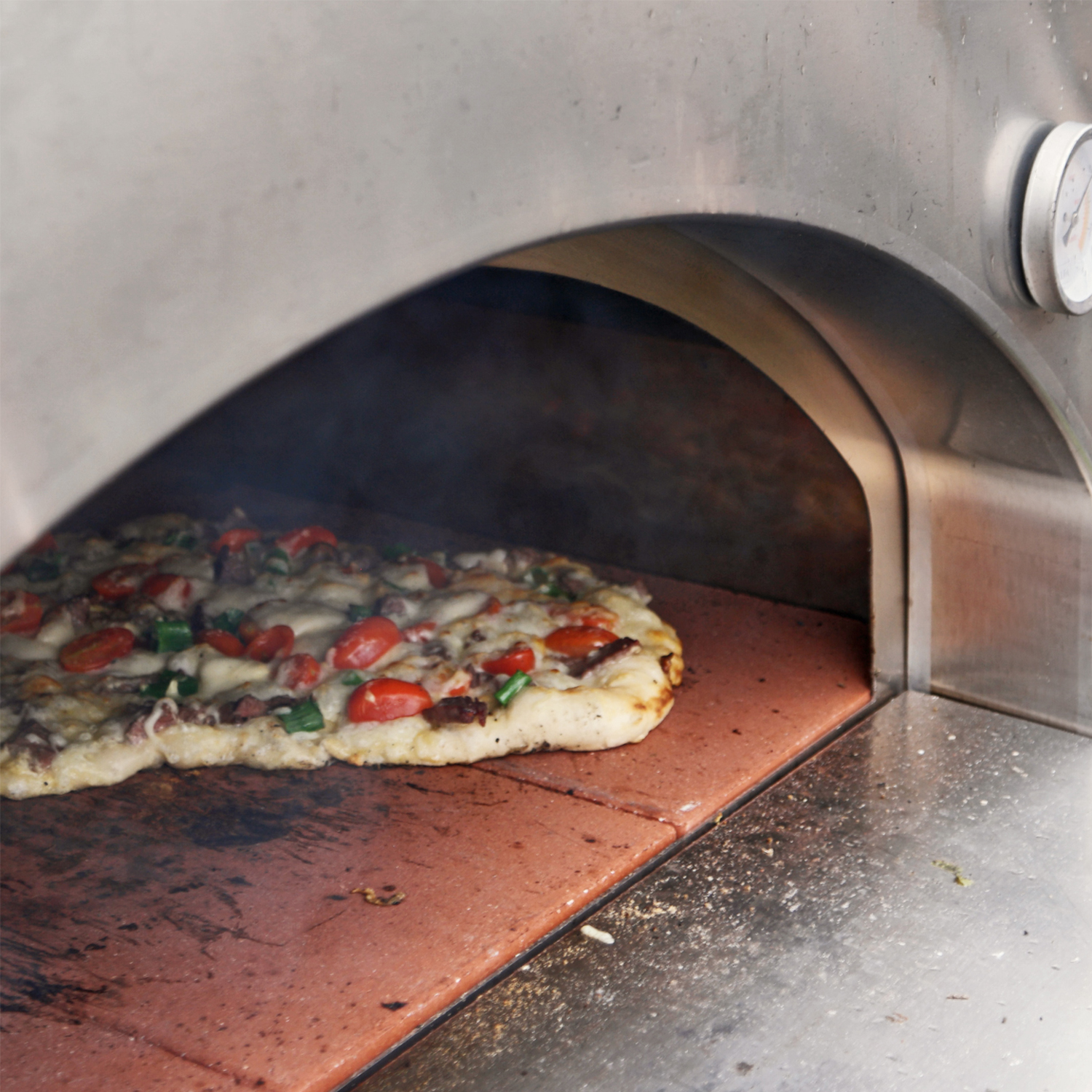 Alfa Forni Pizzaofen 4 Pizze Grau ohne Unterbau