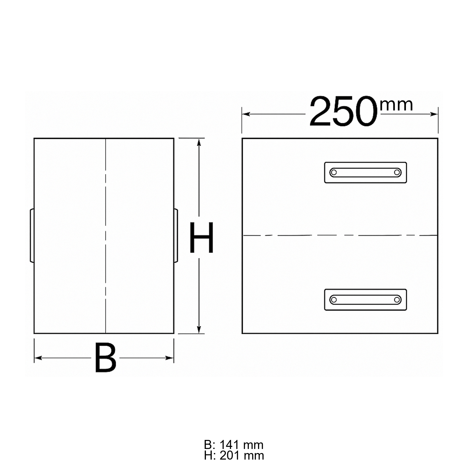 Schiedel Montagerahmen 250mm 141x201 matt