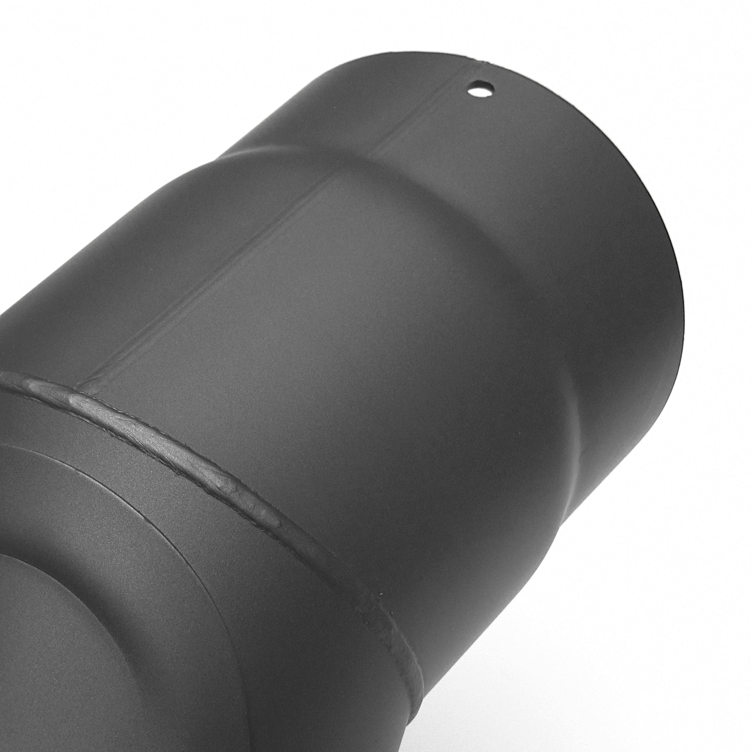 Raik Basic Rauchrohrbogen 120mm gussgrau 90° – 3teilig mit Tür für Rauchrohr / Ofenrohr