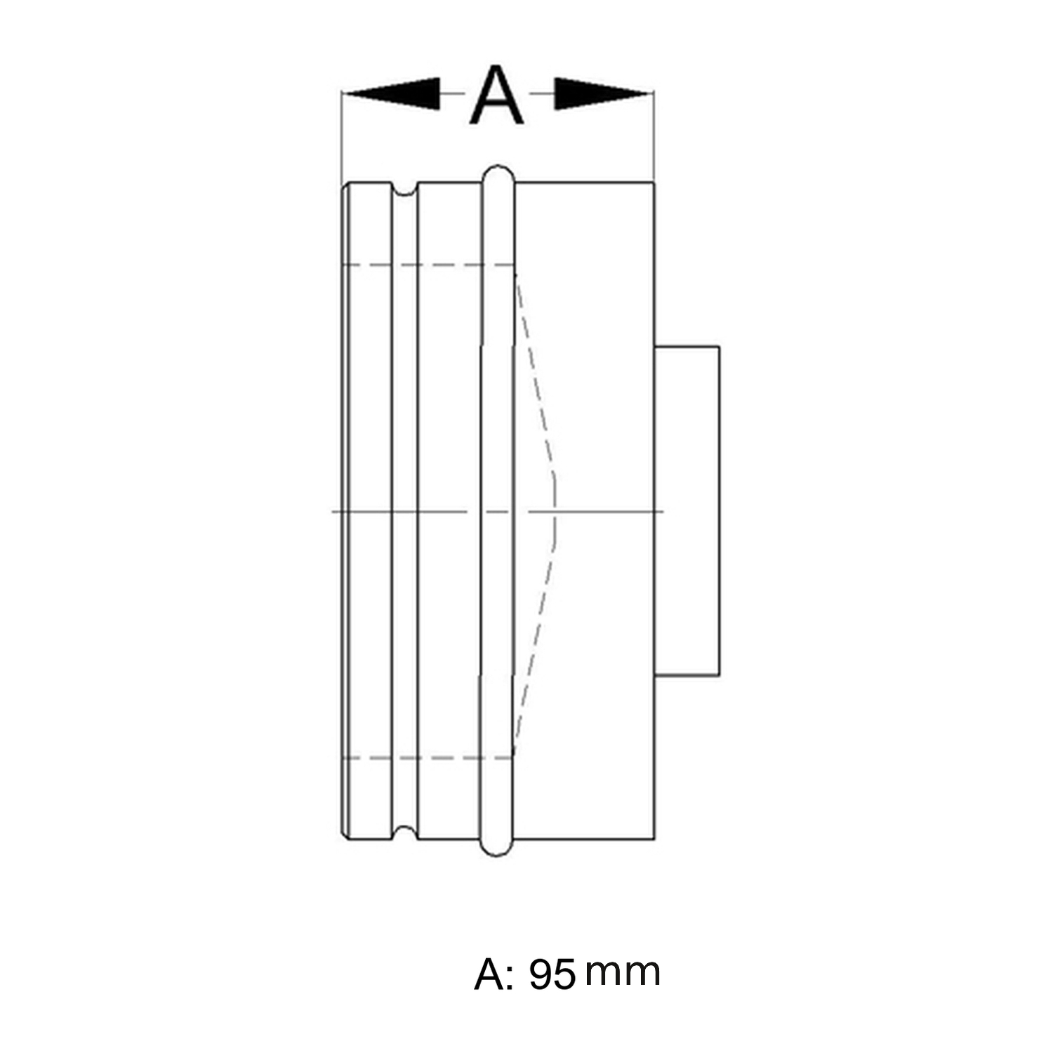 Schiedel ICS Verschlussdeckel für Rauchrohranschluss Ø180 mm doppelwandig glänzend